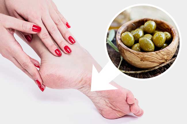 dau-oliu dau oliu làm mềm da chân