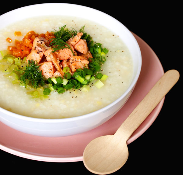 mon-chao-ca-hoi-cho-ba-bau chế biến món cháo cá hồi cho bà bầu