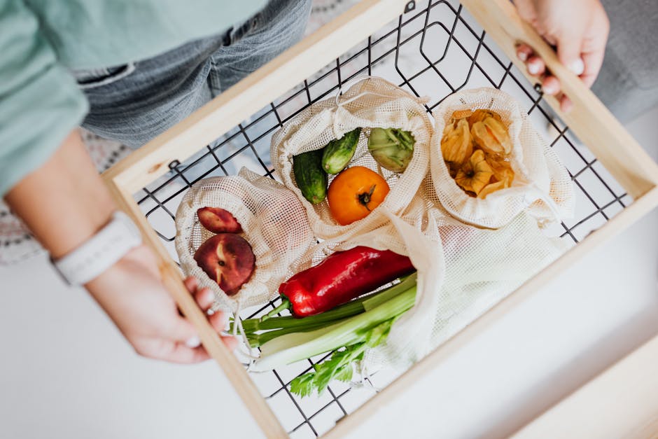 giỏ hàng đầy rau củ quả