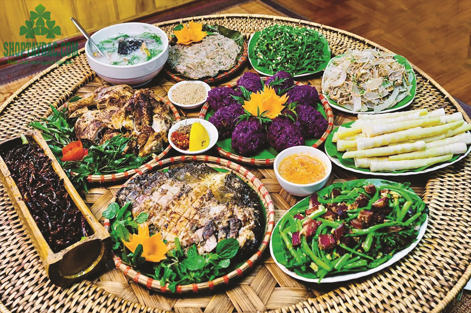 mâm cơm đặc sản Tây Bắc mâm cơm đặc sản Tây Bắc