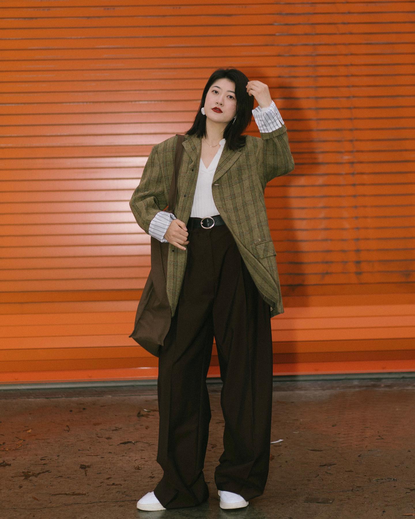 quần tây ống rộng blazer