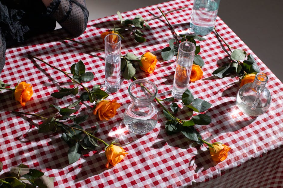 bình hoa hồng đỏ rực rỡ bình hoa hồng đỏ rực rỡ