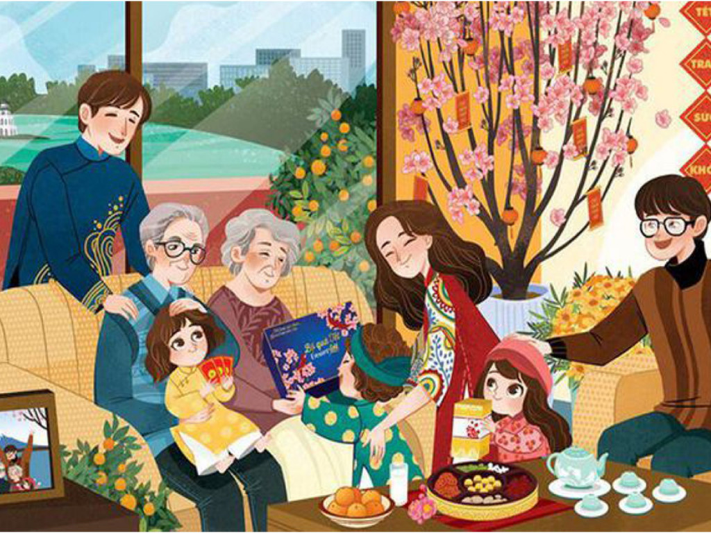 Gia đình quây quần