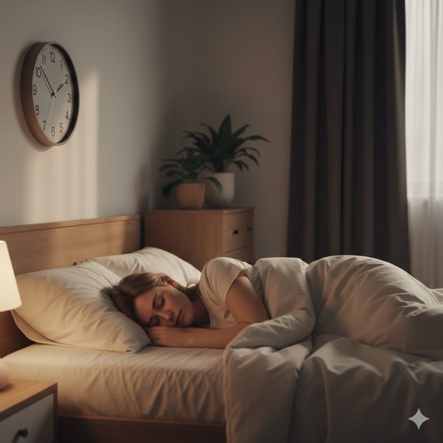 Người đang ngủ ngon trong phòng tối