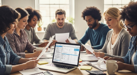 Người phụ nữ trẻ làm việc tại nhà